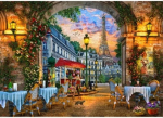 Maalimine numbrite j&auml;rgi: Pariisi restoran, 50x40 cm koos raamiga