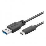 Usb-c kuni Usb-a 3.0 kaabel, 1m, must, 5gb/s