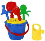 Laste liivam&auml;ngukomplekt: &auml;mber, kastekann, labidas, reha