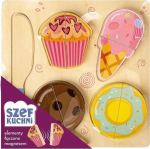 Daffi puidust m&auml;nguasi "maiustuste l&otilde;ikamine", 180x180 mm