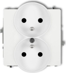 Kahekordne maandusega elektripistik Karlik Deco valge