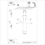 Nero 22,5 cm must/kroom plafoon - kaasaegne lamp