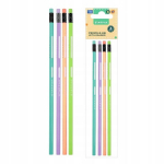 Kustutuskummiga pliiats Hb, pastell, 4 tk.