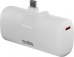 Akupank Powerbank Sbs Ecopower 5000 Mah 10w Usb-c &uuml;hendusega, valge