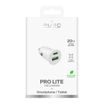 Puro Pro Lite autolaadija Usb-c Pd 20w, valge