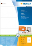 Herma 4620 prinditavad etiketid A4, 16 tk. lehe kohta, 200 lehte
