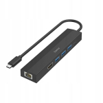 Hama Usb-c jaotur 6in1: 3xusb-a, Usb-c Pd, Hdmi, Lan