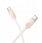Hoco X114 Usb-c to Usb-c 1m laadimis- ja andmekaabel, 60w, roosa