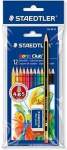 Staedtler Noris v&auml;rvilised pliiatsid, 12 tk., kustutuskummi ja pliiatsiga