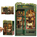 3D-pusle miniatuurne raamatupood Book Nook, 3D dėlionė miniatiūrinis knygyno namelis Book Nook