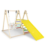 Costway 4-&uuml;hes ronimisraam beebikiige, puhkeplatvormi, ronimisrambi ja redeliga, Montessori ronimiskomplekt, v&auml;rviline
