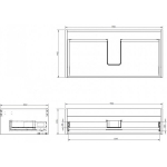 Valamukapi korpus Mexen Box-A, 90 cm, 1 sahtel, matt must