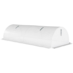 Outsunny kasvuhoone &uuml;lesp&ouml;&ouml;ratava aknaga &uuml;mmargune katus, talvekindel teraskile kasvuhoone vetth&uuml;lgav kasvuhoone r&otilde;dule tomati maja UV-kaitsega 200x80x45cm tomati kasvuhoone k&ouml;&ouml;giviljadele, roheline, Balta