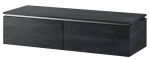 Rippkapike valamu alla Szynaka Meble Letto 01, 120&times;45,1&times;28,6 cm, must