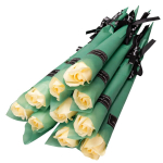 Kreemjad Seebiroosid 10 tk 28 cm Elegantne Kingikimp