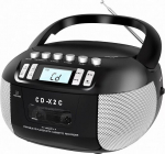 Kassett-boombox-CD-m&auml;ngija AM/FM-raadioga