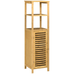 Vannitoa kapp, reguleeritav, bambus, 2 avatud riiulit, 33x30x120 cm, naturaalne