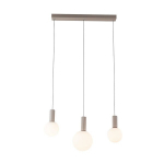 Rippvalgusti Candellux Lighting Testa, beež klaas ja teras, 3xG9