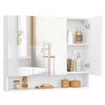 Peegelkapp 16.5x90x75 cm Valge Ladustamine