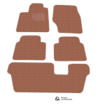 Matid QuiltyMats Mitsubishi Pajero 2006-2013 (5 durų, 7v., I, II ir III eilės) (4 tk.), Pruun-Pruun /55-MAX3