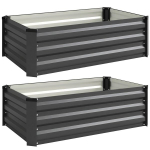 Metallist peenrakastid 100 x 60 x 30 cm, 2 tk, tumehall