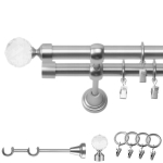 Metallist topeltkardinad 260 cm 19/19 Mm Matt kroom Belluna p&ouml;&ouml;rlev r&otilde;ngas