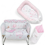 Beebivoodi komplekt 3in1 (13 osa): beebipesa + voodipesu komplekt, j&auml;nes