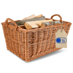 Creative Home punutud puukorv, 47x33x30 cm &ndash; naturaalne pruun pajukorv, kandev&otilde;ime 10 kg