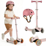 Kolmerattaline t&otilde;ukeratas Lionelo Jessy Pink Rose + kiiver Lionelo Helmet Pink Rose