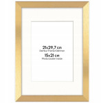 Kuldne fotoraam HEN PASS Z 21X29,7 cm passepartoutiga (15x21 cm)