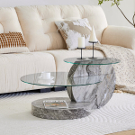Diivanilaud, karastatud klaas, marmor, 50-70 cm, 1 tk