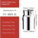 roostevabast terasest anum, Sandarus stiklainis 5L 17,5*23,5 6 Catties Oil 201 Nerūdijantis plienas