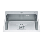 Roostevabast terasest valamu VENTO 60X50X22 satiinist topmount