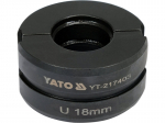 Varumaatriks pressitangidele PEX-torude U-t&uuml;&uuml;pi liitmike pressimiseks 18mm 40Cr YT-21735 YT-217403 YATO