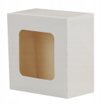 10x Tordikarp aknaga 13x13x7 cm, valge, t&auml;ispapp