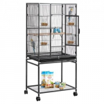 Avar lindude puur mobiilse aluse ja ratastega, 62,5 x 42,5 x 137 cm