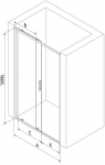 Mexen Exo l&uuml;kandustega du&scaron;&scaron; uksed 95 cm, l&auml;bipaistev, kuldne - 8151-095-000-50-00