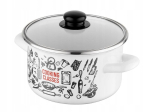 Emailpott K&ouml;&ouml;k Valge Emalia Pleszew 18 cm, 3 L
