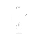 Tk Lighting Sol rippvalgusti, merevaigukollane klaas, kuld