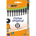 Pall ehk pliiats - BIC - Cristal Original - Pakis 10 - Must v&auml;rv - Peen otsik