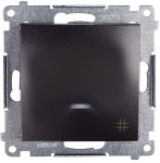 Simon 54 Switch Cross Led antratsiit Matt
