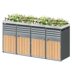 Pr&uuml;gikasti kapp, ventilatsioon, 4 ust, tsingitud teras, 1 tk