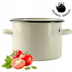 Emailpott 5,5l 24cm, 3-kihiline emailiga, traditsiooniline, kreemjas