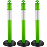 Professionaalsed liikluspiirdepostid t&auml;idetava alusega, 1140 mm, 3 tk komplekt (rohelised)