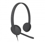 LOGITECH - H340 Wired USB Stereo Headphones - Black
