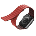 Uniq strap Revix Apple Watch Series 4/5/6/7 / SE 40 / 41mm. Reversible Magnetic burgundy-coral / maroon-coral