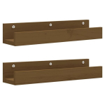 vidaXL seinariiulid 2 tk, meepruun, 50 x 12 x 9 cm, m&auml;nnipuit