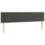 vidaXL LED-voodipeats, tumehall, 200x5x78/88 cm, samet