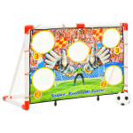 vidaXL laste jalgpalliv&auml;rava komplekt t&auml;psusmatiga, 120 x 51 x 77,5 cm