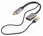 DisplayPorti HDMI-adapter - GEMBIRD - A-HDMIM-DPF-02 - 4K Ultra HD - Valge - Professionaalne